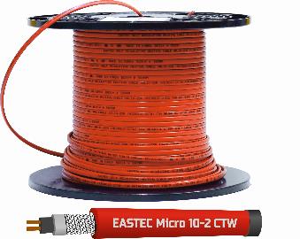Греющий кабель пищевой  саморегулирующийся EASTEC MICRO 10-CTW Корея в трубу