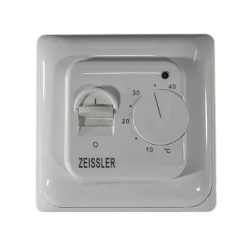 Терморегулятор ZEISSLER M5.713 белый 660Вт, механический, встраиваемый для теплого пола и сервоприводов (NO, NC) датчик встроенный 