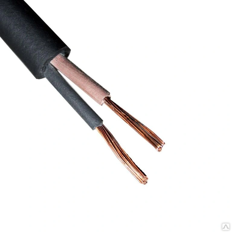КГ-ХЛтп 2х0.75 (ГОСТ)-кабель силовой медный дв.изол.резина от -60 до 50°С 660В  Россия 