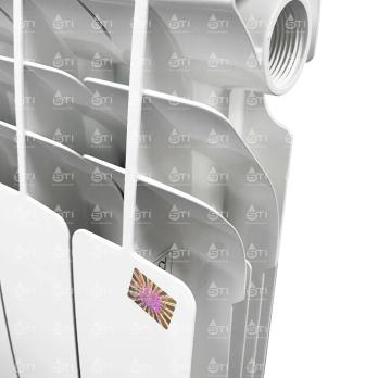 Радиатор биметалический 4 секции  500/100 GRAND STI секционный для отопления