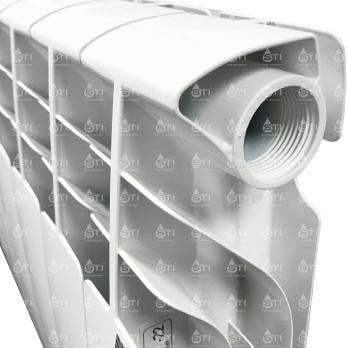 Радиатор биметалический 10 секций  500/100 GRAND STI секционный для отопления