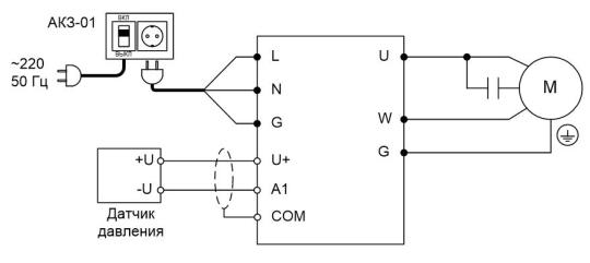 Контроллер насоса ERMANGIZER ER-G-220-02-1.5 до 1,5 кВт, 220В квадра