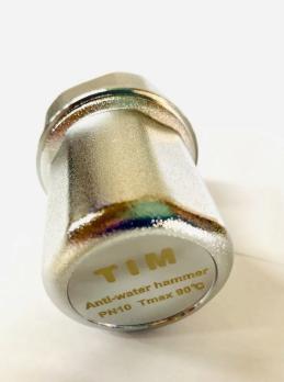 Гаситель компенсатор гидроударов  TIM 1/2 никелированный WHS1002
