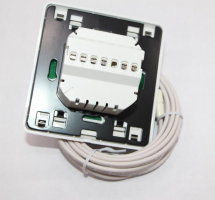 Терморегулятор  ZEISSLER M6.713  программируемый белый 660Вт, механический, встраиваемый для теплого пола  и сервоприводов (NO, NC) датчик встроенный