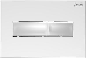Кнопка для инсталляции LORANTO двойная белая глянцевая прямоугольная Турция 7320
