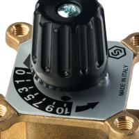 Термостатический смесительный клапан  G 1&quot;М-G 1&quot;1/2F-G 1&quot;M  60°С  и 70°С STOUT Barberi Италия