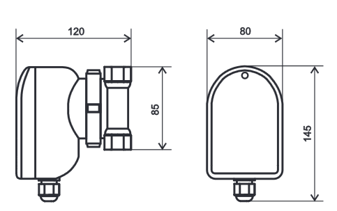 Циркуляционный насос для ГВС ZOTA RING 15-1,5B для горячего водоснабжения латунный корпус