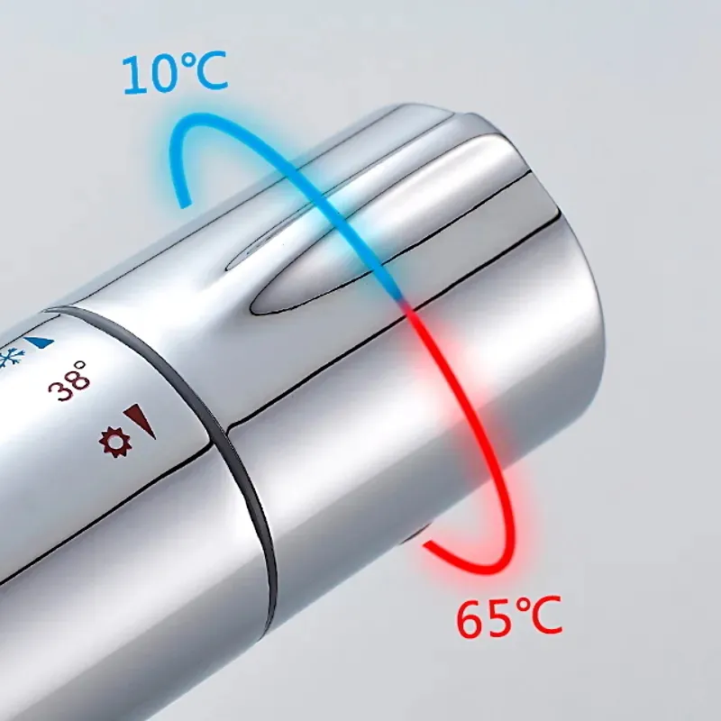Душевая система с термостатическим смесителем и тропическим душем хром Accona A83305
