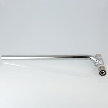 Тройник смещенный с хромированной трубкой пресс для труб из сшитого полиэтилена и металлопластиковых VTm.282.N VALTEC